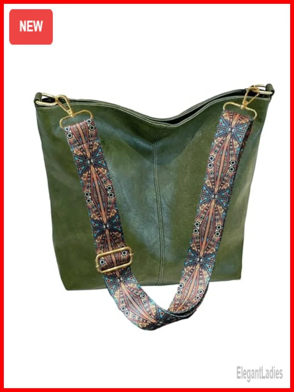 Vegan Leather Hobo Crossbody Bag with Zipper Shoulder Purse